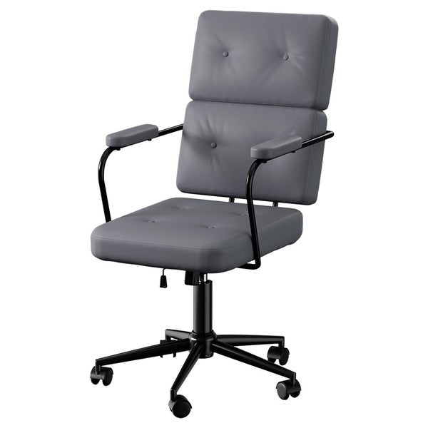 Levede Gaming Office Chair PU Ergonomic Executive Computer Seat Adjustable Grey Carousel 1