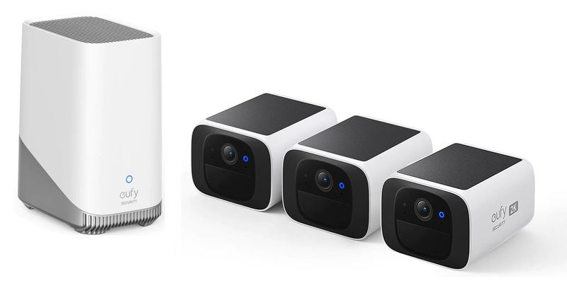 eufyCam S220 2K Wireless Solar 3 x Camera Kit with Home Base 3 Carousel 1