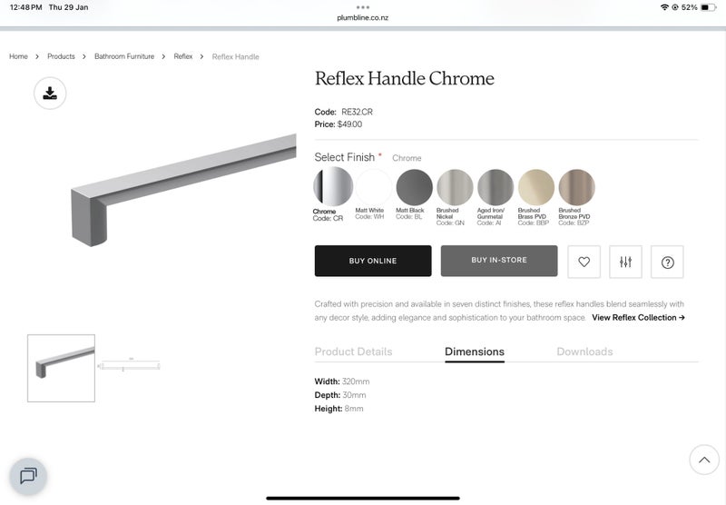 Progetto Reflex Chrome 320mm Handle Carousel 7