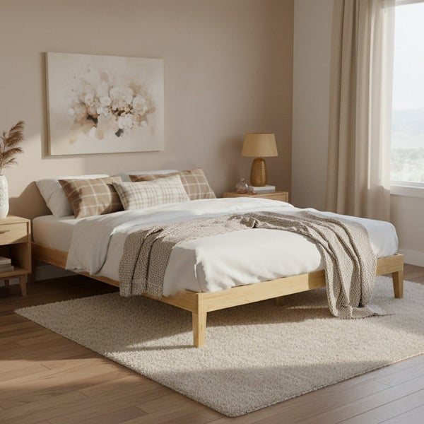 King Wooden Bed Frame Carousel 1