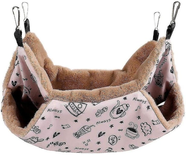 Ferret Chinchilla Hammock, 34x34cm Small Pet Hammock Rabbit Hammock Soft Double Carousel 1
