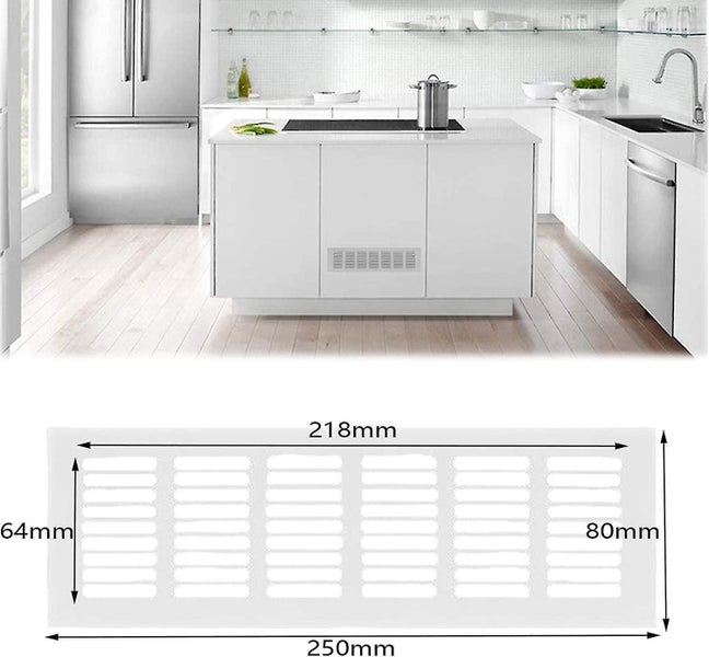 Aluminum Alloy Ventilation Grille - Rectangular Grille for Cabinet, Sink, Stove Carousel 2