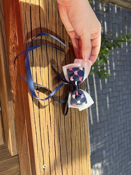 Hair Clip - Bow / 8cm / Blue / Little Heart Carousel 1