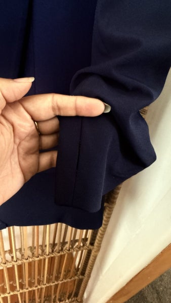 Portmans Midnight Blue Shawl Collar Blazer – Size 8 – Stretch Fabric Carousel 8