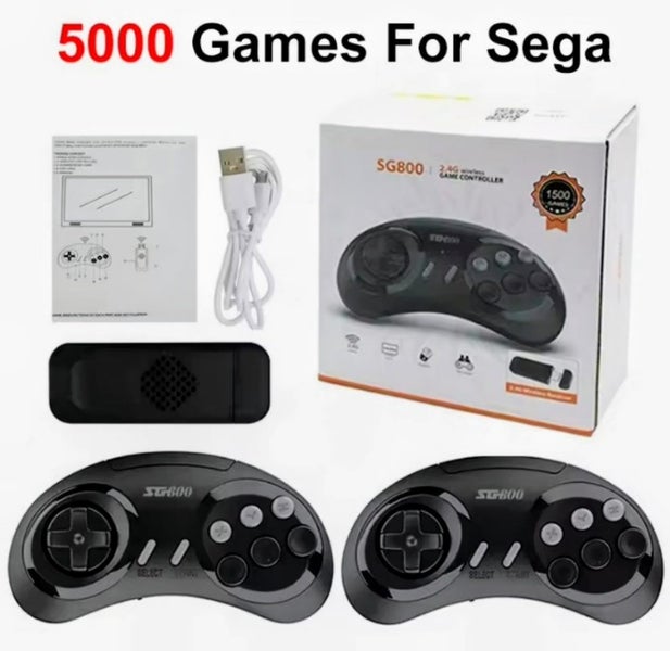 5000 Built-in Sega Retro Games 2x wireless controllers Carousel 1