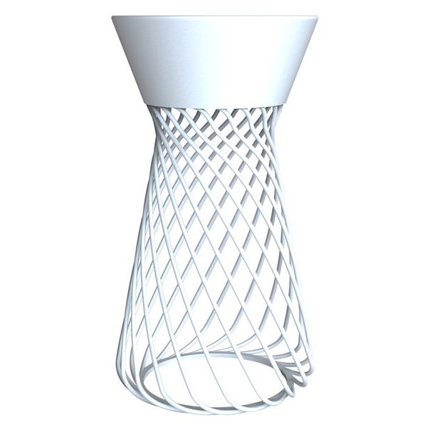 END OF THE LINE - EX-DISPLAY PARISI WIRE METAL STRUCTURE AND BASIN - WHITE Carousel 1