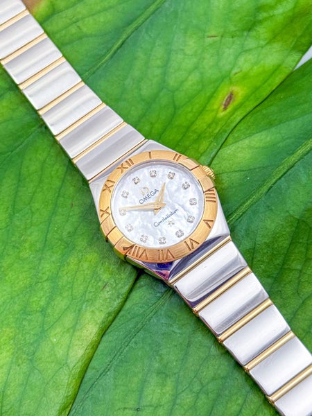 Omega Constellation Manhattan 18ct Gold & Steel Ladies Wristwatch Ref 123.20.24 Carousel 1