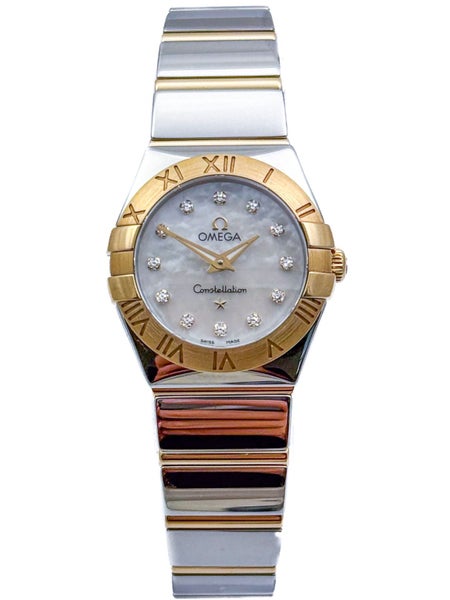 Omega Constellation Manhattan 18ct Gold & Steel Ladies Wristwatch Ref 123.20.24 Carousel 2