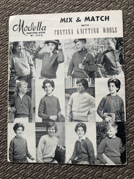 Vintage Modella Knitting Book No 523 Mix & Match Fontana Children Carousel 9
