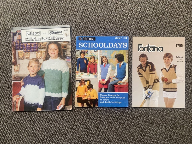 Vintage Children’s Knitting Pattern Books Lot – Patons Kaiapoi Fontana Carousel 1