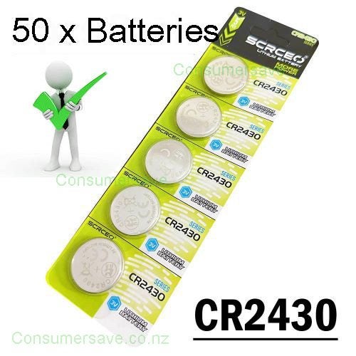50 x CR2430 Lithium Battery DL2430 BR2430 KL2430 Lithium 3V High Quality Battery Carousel 1