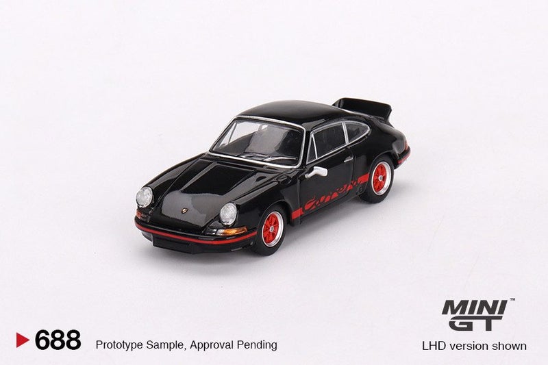 Mini GT Porsche 911 Carrera RS 2.7 Black with Red Livery Carousel 2