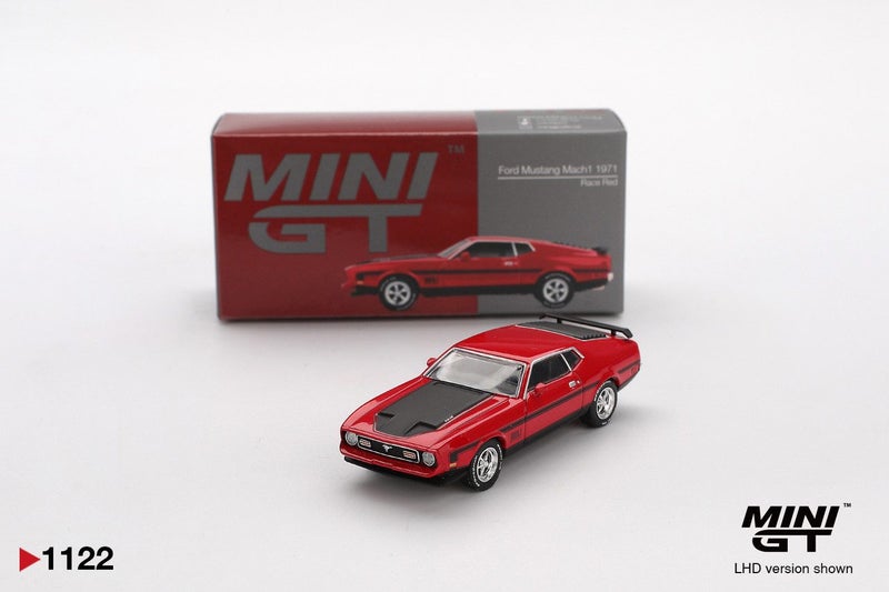 Mini GT Ford Mustang Mach1 1971 Race Red Carousel 1