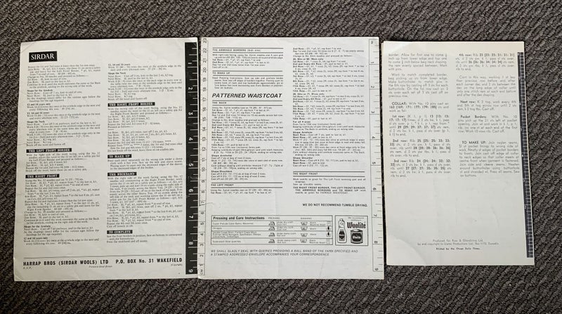 Vintage Sirdar Aotea Knitting Patterns Cardigan Vest Lot x3 Carousel 2