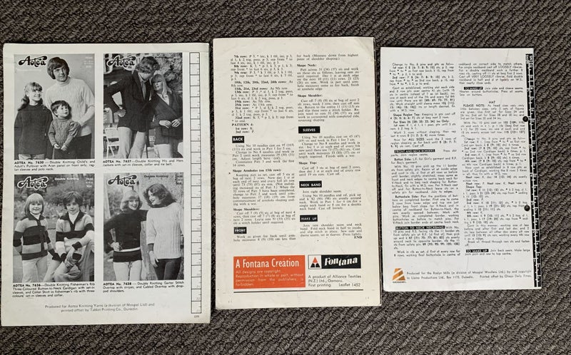 Vintage Children Knitting Patterns Bundle Aotea Fontana Shepherd x6 Carousel 3