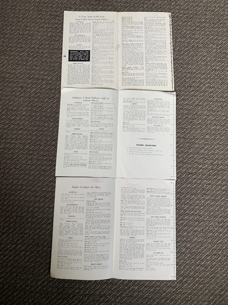 Vintage Aotea Fontana Alcea Youth Knitting Patterns Ski Sweaters Lot x3 Carousel 2