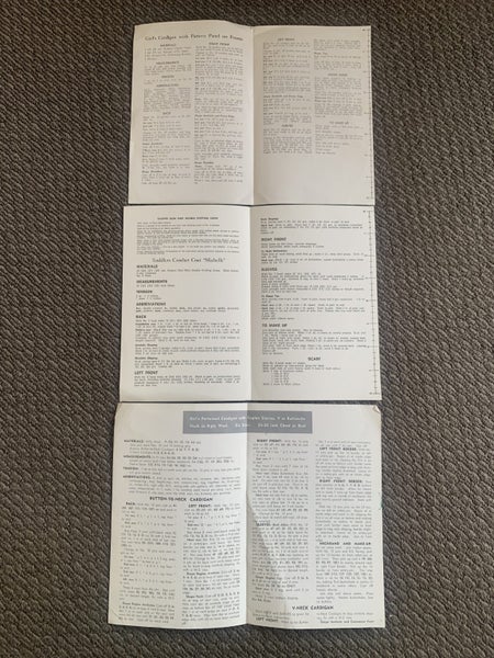 Vintage Children’s Knitting Patterns Kaiapoi Llama Cardigans Set 3 Carousel 3