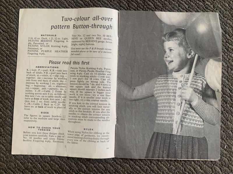 Vintage Patons & Baldwins 248 Cute Cardigans 4 Ply Knitting Pattern Booklet Carousel 2