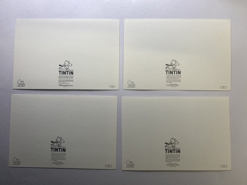 4 TINTIN POSTCARDS - The Adventures of Tintin COLLECTABLE POST CARDS Carousel 6