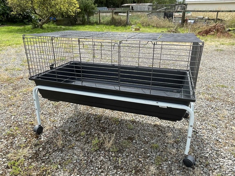 Rabbit Guinea Pig Cage with trolley wheels 100cm x 54cm x 45cm Carousel 1