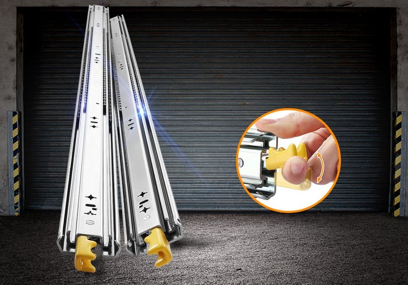 2X Drawer Slide Runner Cabinet Guide Track 1000mm Carousel 2