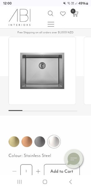 ABI interiors Seba Overflow Sink 550mm Carousel 1