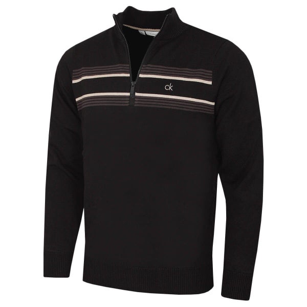Calvin Klein Mens Stevens Windproof Lined 1/2 Zip Golf Sweater Carousel 1