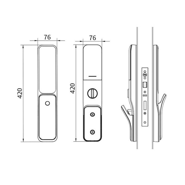 Yale Kyra Pro Door Digital Smart Lock 60mm Backset Matt Black With Yale Home ... Carousel 7