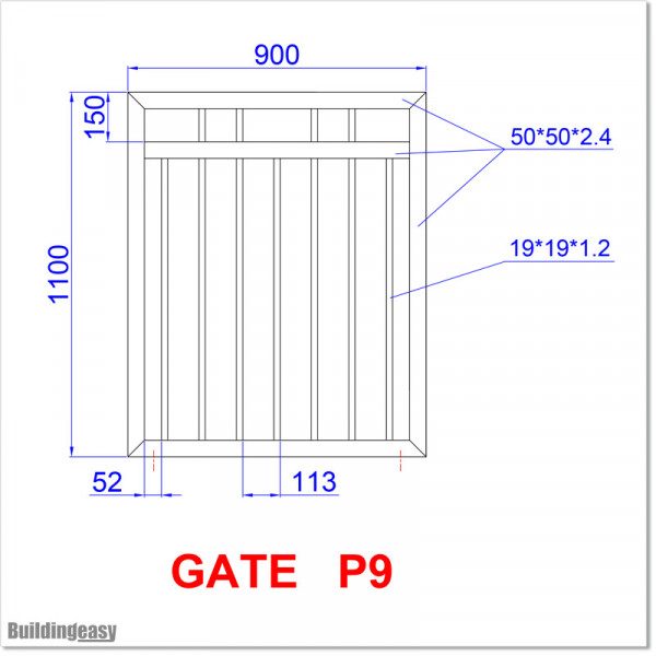 Aluminium Pedestrian Gate 0.9M W, 1.1M H (P9) Carousel 2