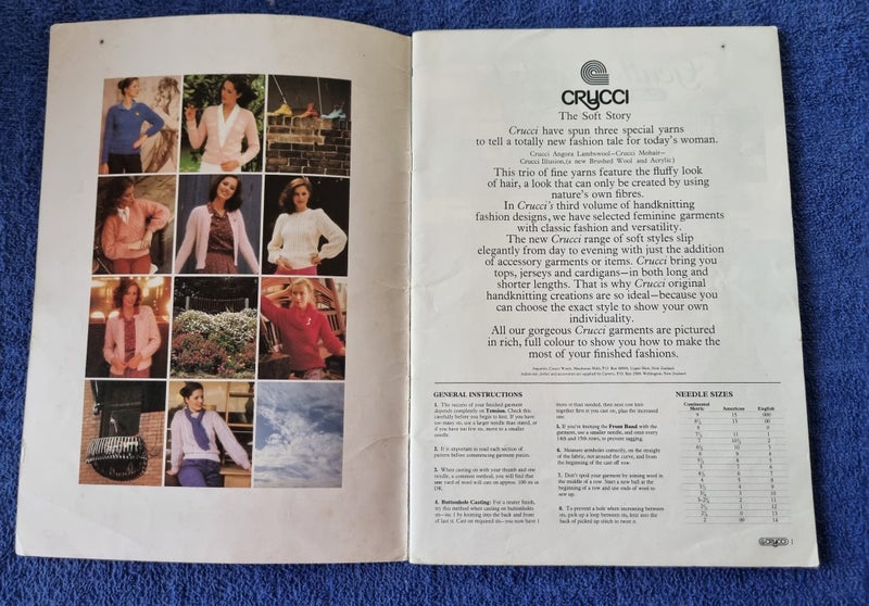 RETRO CRUCCI HAND KNITTING PATTERN BOOK VOL 3 - 25 WOMENS' PATTERNS Carousel 2
