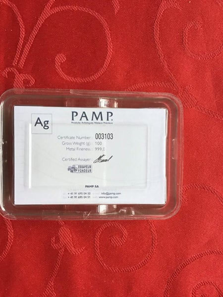 Pamp 100g silver bar Carousel 2