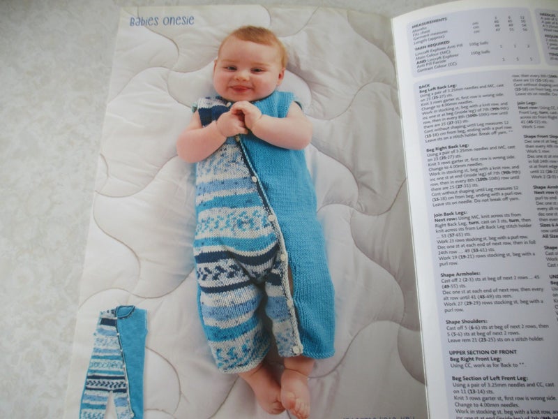 Baby Knitting Pattern - Lincraft Jumper, Blanket and Onesie Carousel 2