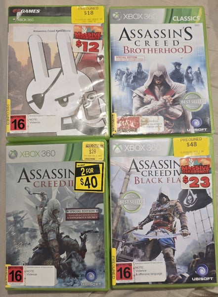 XBOX 360 Assassins Creed games x 4 Carousel 1