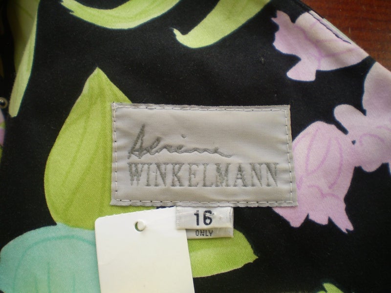 ADRIENNE WINKELMANN NZ DESIGNER VINTAGE FLORAL COTTON DRESS 16 Carousel 4