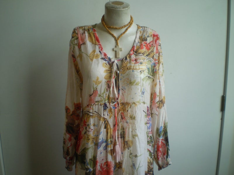 RUBY YAYA DESIGNER PRETTY BOHO FLORAL 3/4 DRESS 16/18 Carousel 2