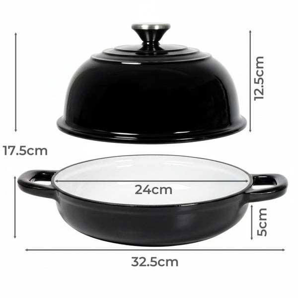 Toque Enamelled Cast Iron Dutch Oven Pot Sourdough Bread Baking Kitchen 24cm Carousel 2