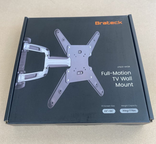 Brateck Full-Motion 23" to 55" TV Wall Mount Bracket – New Condition Carousel 1