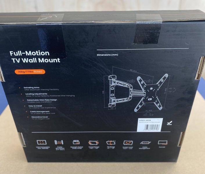 Brateck Full-Motion 23" to 55" TV Wall Mount Bracket – New Condition Carousel 2