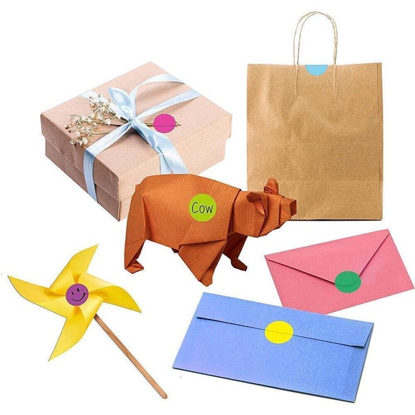 Green Assorted Sizes Colour Sticker Dots Adhesive Round Labels Circular Spot Scr Carousel 2