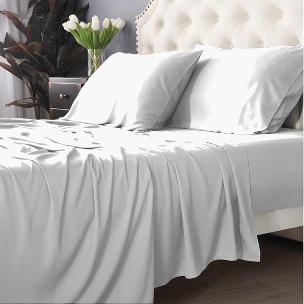 Park Avenue Bamboo Cotton 500 Thread Count White Sheet Sets By Mega Queen Carousel 2
