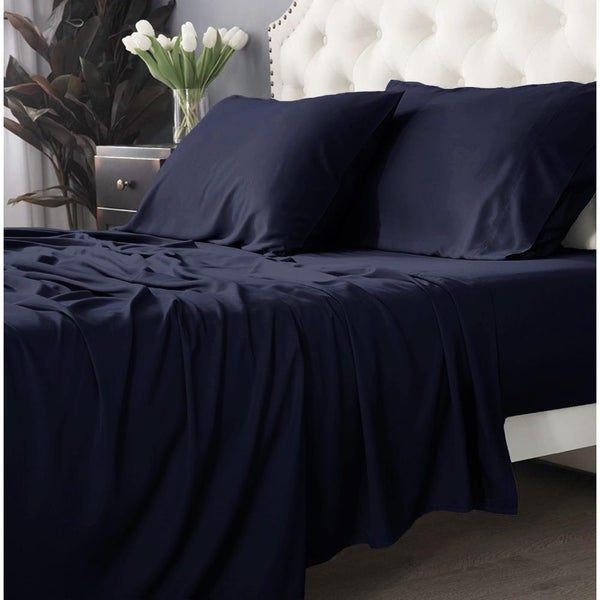 Park Avenue Bamboo Cotton 500 Thread Count Indigo Sheet Sets By Queen Carousel 2