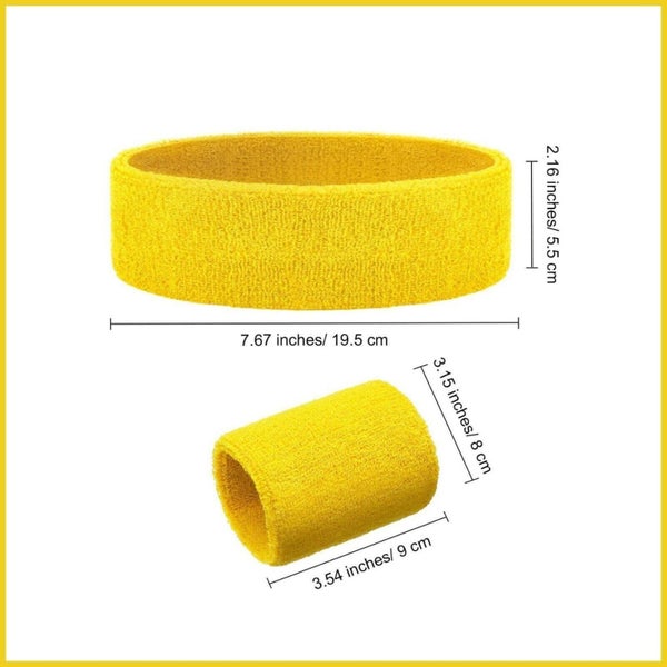 Wristbands Headband Sweatbands Band For Sport Tennis Badminton Yoga Cotton Purpl Carousel 2