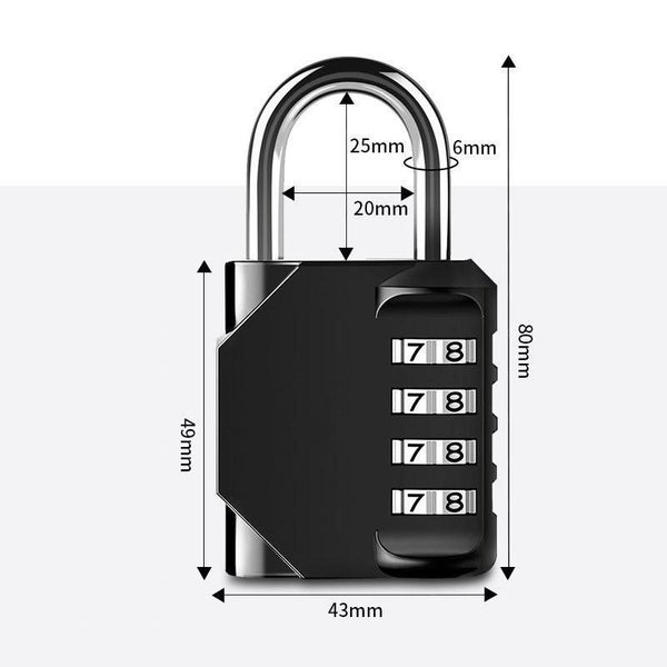 Hod Health & Home 4 Digit Combination Padlock Waterproof Outdoor Number Lock For Carousel 2