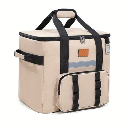 Freshness Ice Pack Lunch Bag,Large Capacity Multi-Pocket Portable Handbag,Cooler Carousel 1