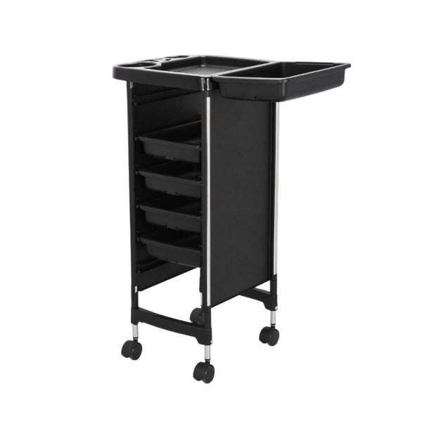 6 Tier Hair Salon Trolley Pull Out Trays Tool Storage Cart Carousel 11