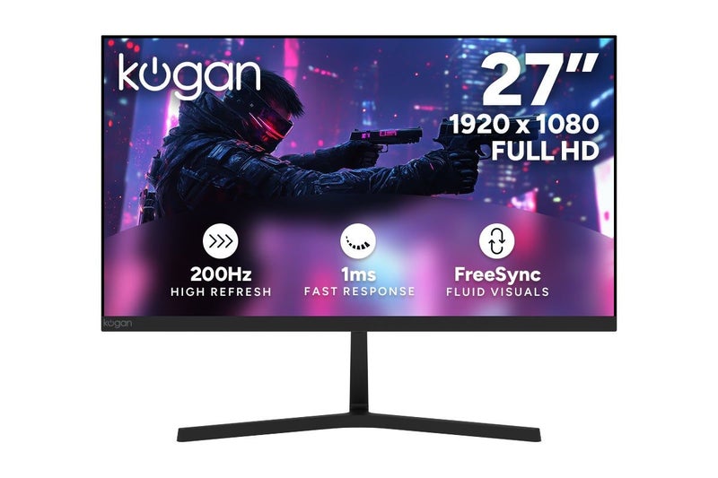 Kogan 27" Full HD IPS 200Hz 1ms Frameless FreeSync Gaming Monitor (1920 x 1080), Carousel 1