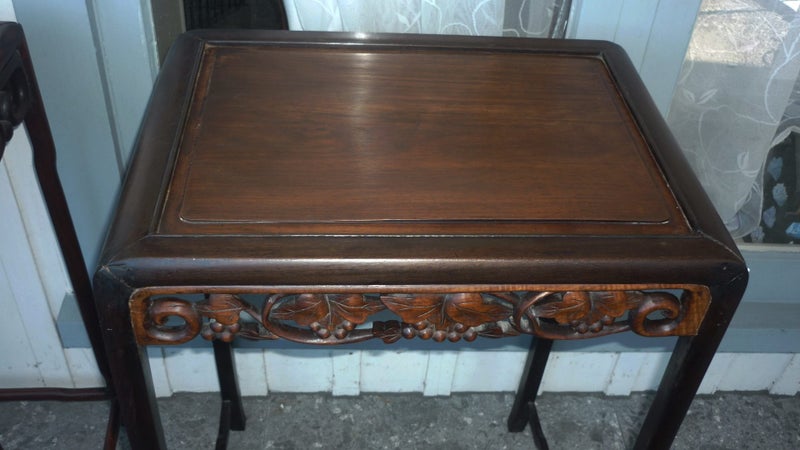 2 ORIENTAL TEAK BEDSIDE OR SIDE TABLES Carousel 2