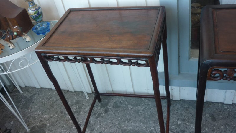 2 ORIENTAL TEAK BEDSIDE OR SIDE TABLES Carousel 4