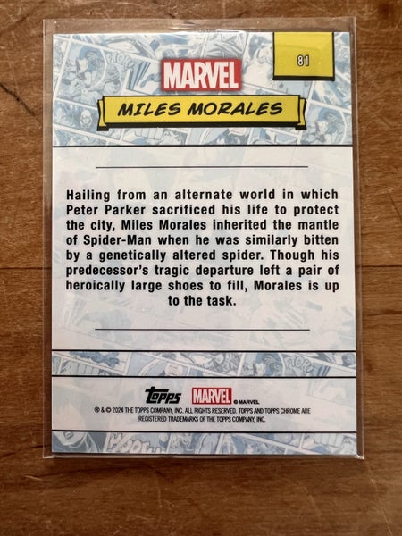 Miles Morales - Topps Chrome 24 - Yellow Cracked Ice Carousel 2