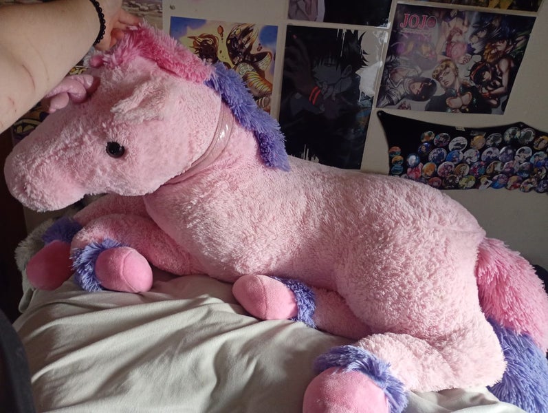 GIANT Pink stuffed unicorn Carousel 1